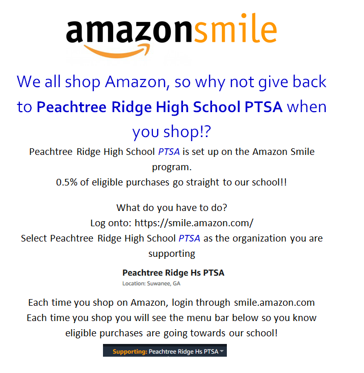 Support the PTSA using Amazon Smiles Support the PTSA using Amazon Smiles